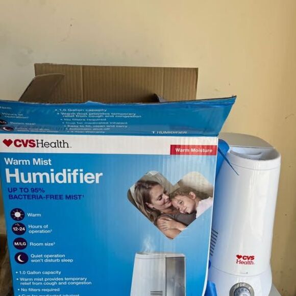 CVS Health Warm Mist Fill Humidifier Winter Filter-Free Steam Vaporizer - Picture 7 of 10